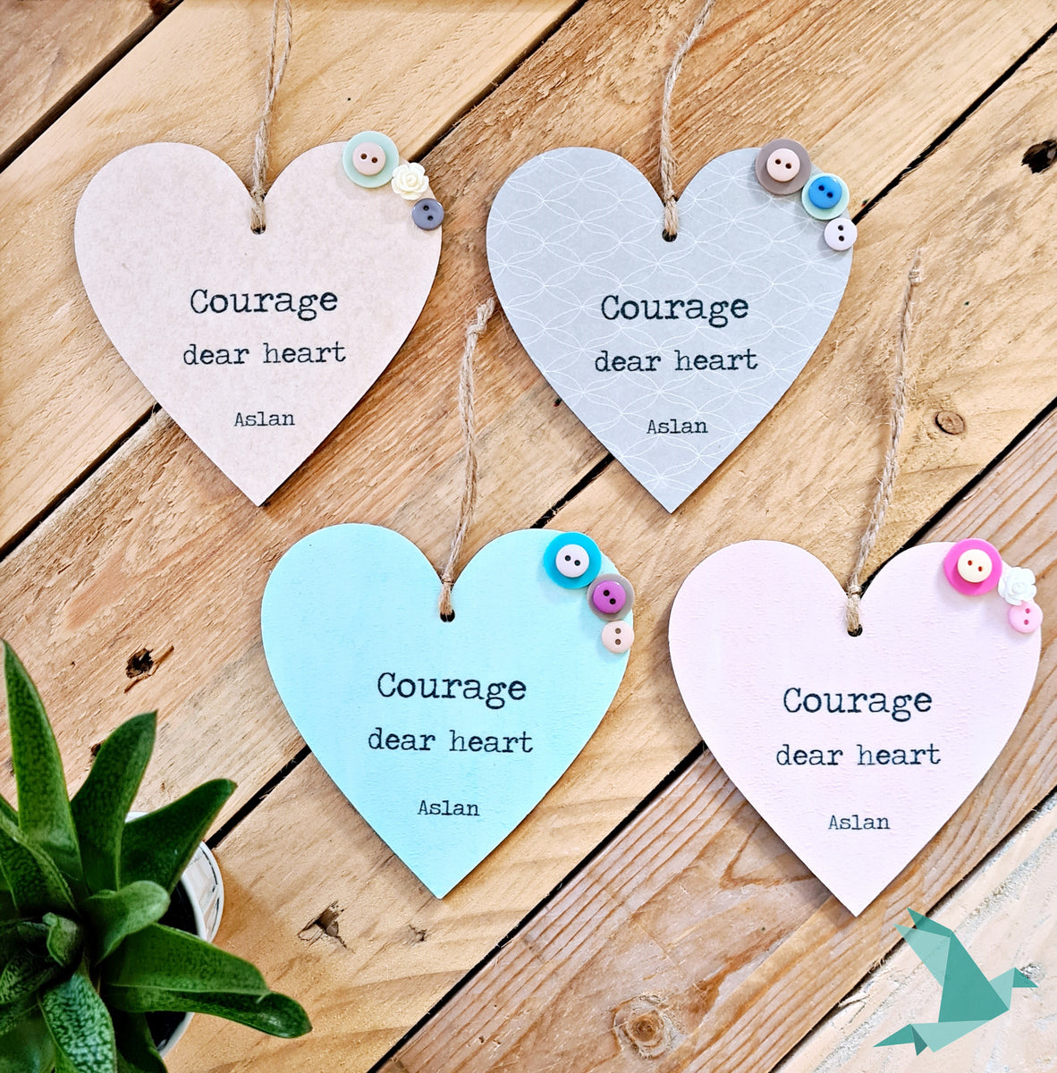 Courage Dear Heart Aslan CS Lewis Heart paperdovebyrebecca