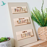FAITH GRACE LOVE Live By Faith, Grow In Grace, Walk In Love