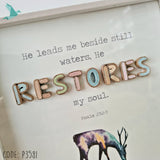 Psalm 23:2-3 RESTORES He Leads Me Beside Still Waters, He Restores My Soul